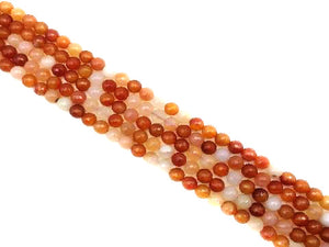 Carnelian Faceted Roundes 10Mm