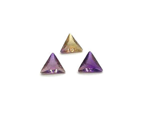 Glass Purple Yellow Triangle Ring Surface 10Mm
