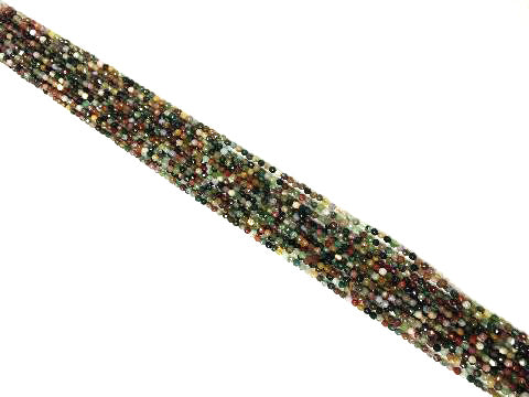 Fancy Jasper Faceted Rounds 2Mm