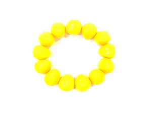 Synthetic Amber Opaque Yellow Bracelet 18X22Mm