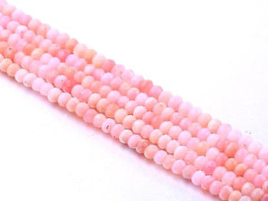 Pink Opal G1 Super Precision Cut Faceted Roundel 2X4Mm