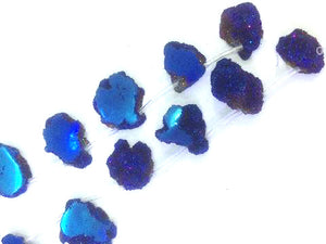 Agate Druzy Blue Free Form 8 Inch 20X30Mm