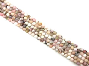 Matte Pink Opal Round Beads 4Mm
