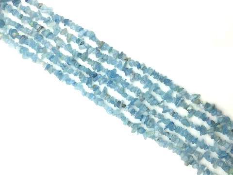 Aquamarine 36 Inch Chips 5X8Mm