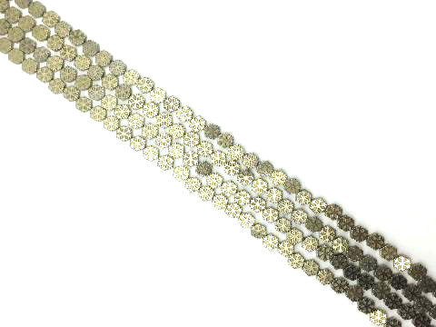 Coated Hematite Light Gold Snowflakes Shape 10X10Mm