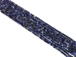 Sodalite Faceted Round Beads 4Mm