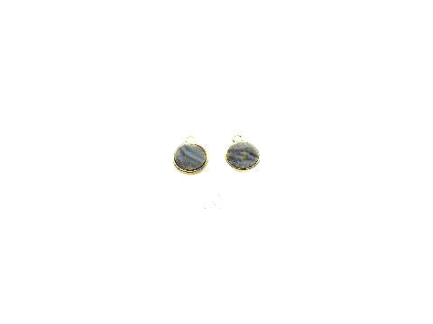 Agate Druzy Ab Silver Earring A Pair 12Mm