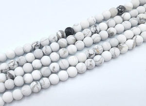 Matte  Howlite White Round Beads 12Mm