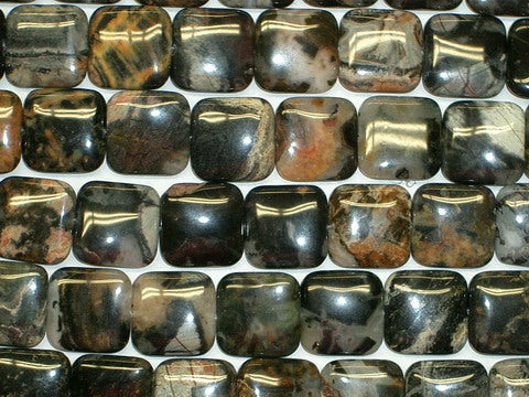 Black silver leaf Jasper