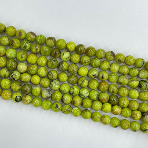 Green Opal Round Beads 6mm