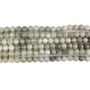 White Crazy Lace Agate Faceted Beads 10mm