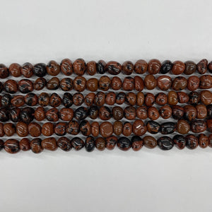 Mahogany Obsidian Middle Hole Tumble Nugget 10-12mm