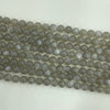 Silver Gray Moonstone Round Beads 10mm