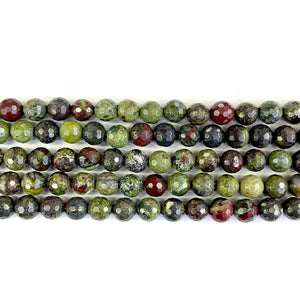 Dragonblood Stone Faceted Beads 8mm