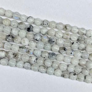 Blue Moonstone With Black Spot Round Beads 10mm