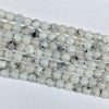 Blue Moonstone With Black Spot Round Beads 8mm