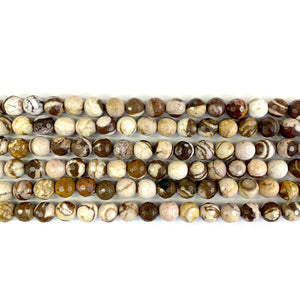 Australian Zebra Jasper Faceted Beads 8mm