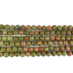 Unakite Faceted Beads 4mm