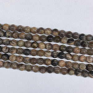 Black Sunstone Round Beads 10mm
