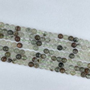 Green Phantom Quartz Round Beads 10mm