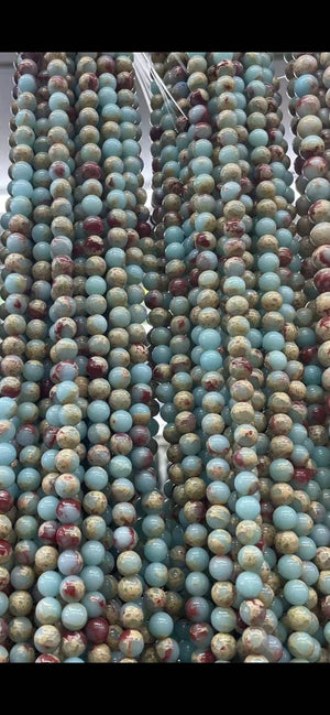 Synthetic Impression Jasper round beads 8MM