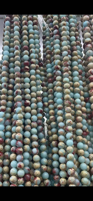Synthetic Impression Jasper round beads 10MM