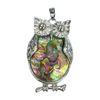 OWL ABALONE PENDANT  27X43MM