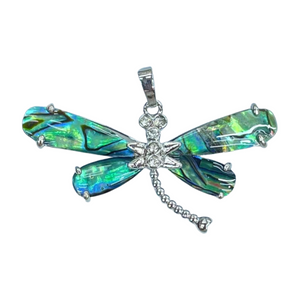 DRAGONFLY ABALONE PENDANT  30X53MM