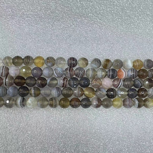 Botswana Agate Faceted Rounds 6Mm
