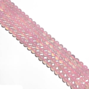 Pink Chalcedony Round Beads 4mm