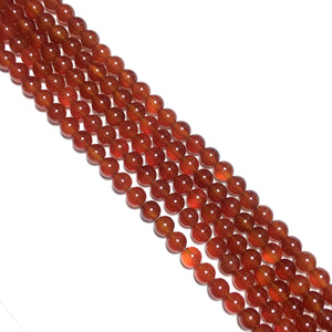 Red Chalcedony Round Beads 8mm