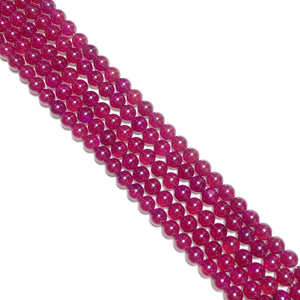 Fuchsia Chalcedony Round Beads 10mm