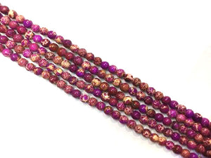 Impression Jasper Peach Ound Beads 6Mm