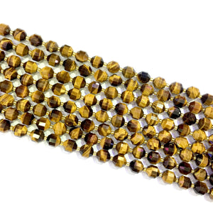 Tiger Eye Lucky Faceted Beads 10mm