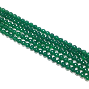 Green Chalcedony Round Beads 10mm