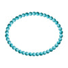 4MM Round Blue Turquoise Magnesite Stretch Anklet 9in