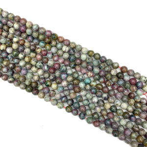 Fuchsite Ruby Round Beads 6mm