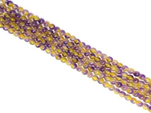 Color Jade Purple Yellow Round Beads 12Mm