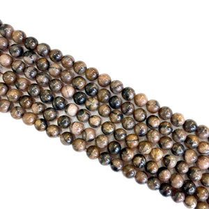 Chiastolite Round Beads 12mm