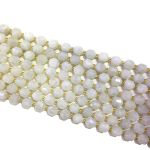 Moonstone Lucky Faceted Beads 10mm