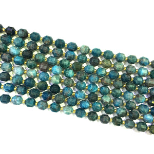 Apatite Lucky Faceted Beads 10mm