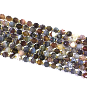Botswana Agate Lucky Faceted Beads 10mm