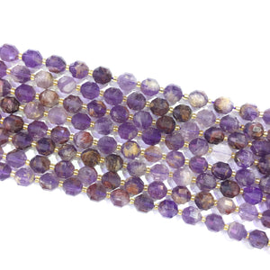 Purple Phantom Crystal Lucky Faceted Beads 10mm