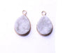 Crystal Quartz Druzy Ab White Pendant(Teardrop) 12X16Mm
