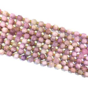 Kunzite Lucky Faceted Beads 10mm