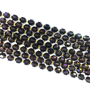 Smoky Quartz Lucky Faceted Beads 10mm