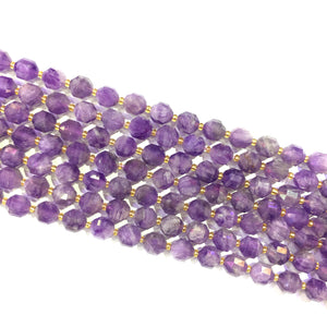 Cape Amethyst Lucky Faceted Beads 10mm