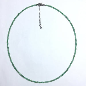 Emerald Super Precision Cut Rounds 2mm Necklace