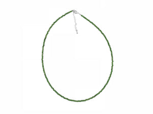 Green Diopside Super Precision Cut Rounds 2mm Necklace