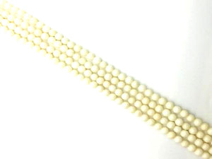 Bamboo Coral White Faceted Rounds 5Mm